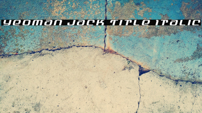 Yeoman Jack Title Italic Example 1