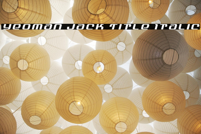Yeoman Jack Title Italic Example 3
