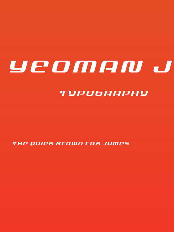 Yeoman Jack Title Italic Poster