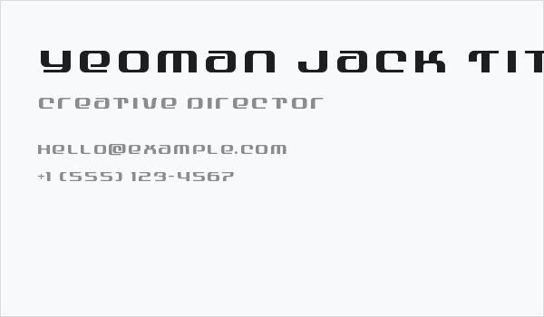 Yeoman Jack Title Business Card