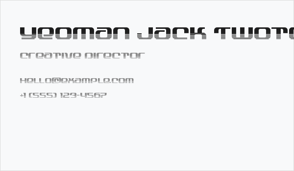 Yeoman Jack Twotone Business Card