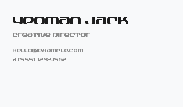 Yeoman Jack Business Card