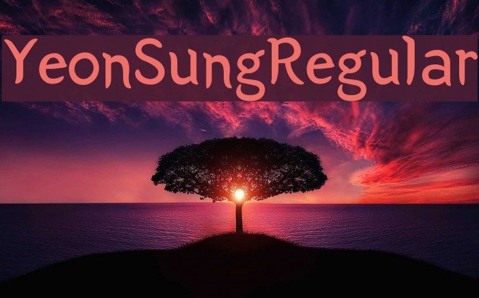 Yeon Sung Regular Font examples