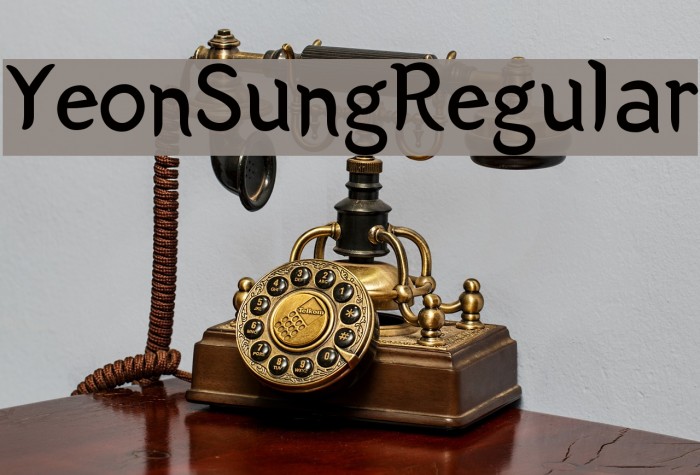 Yeon Sung Regular Font examples