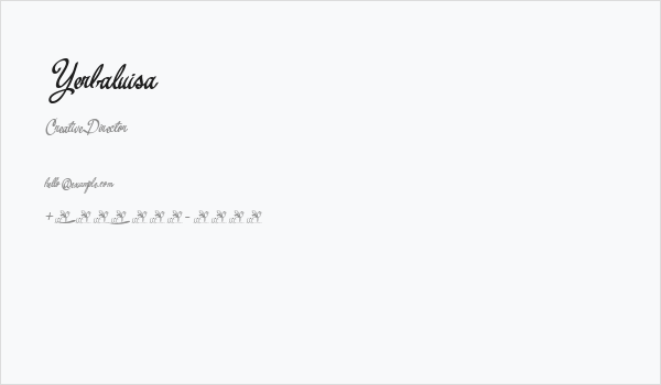 Yerbaluisa Business Card