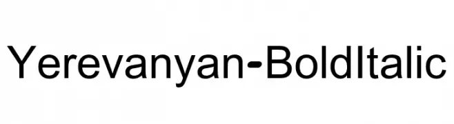 Yerevanyan-BoldItalic  Free Fonts Download