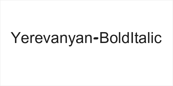 Yerevanyan-BoldItalic Logo