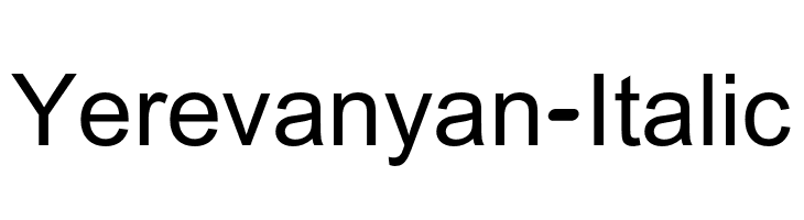 Yerevanyan-Italic  Fuentes Gratis Descargar