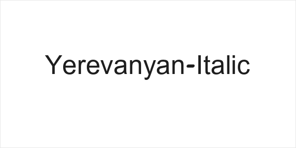 Yerevanyan-Italic Logo