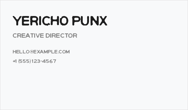 Yericho Punx Business Card