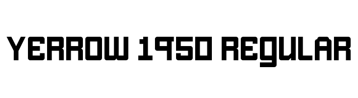 Yerrow 1950 Regular  Free Fonts Download