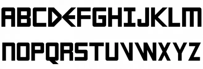Yerrow 1950 Regular 字体 大写