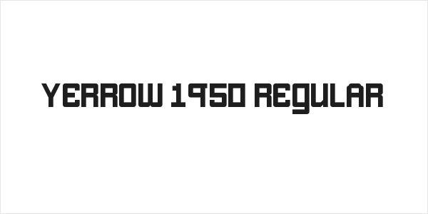 Yerrow 1950 Regular Logo