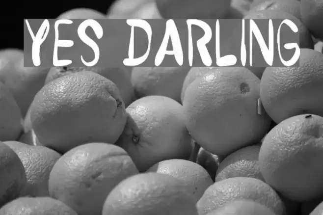 Yes Darling Font examples