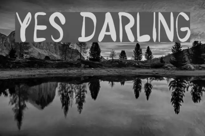 Yes Darling Font examples