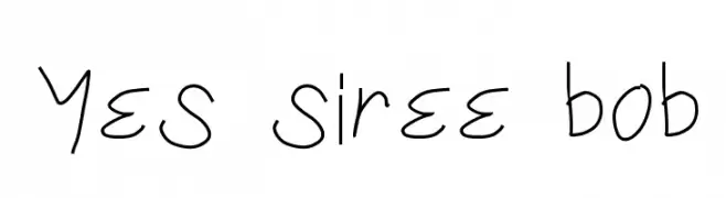 Yes siree bob  Frei Schriftart Herunterladen