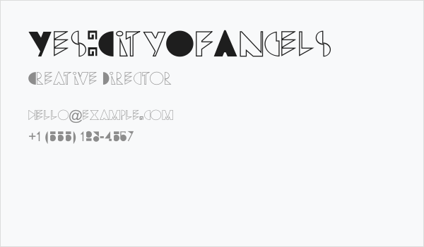 Yes:CityOfAngels Business Card