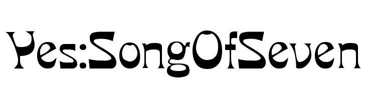 Yes:SongOfSeven  免费字体下载