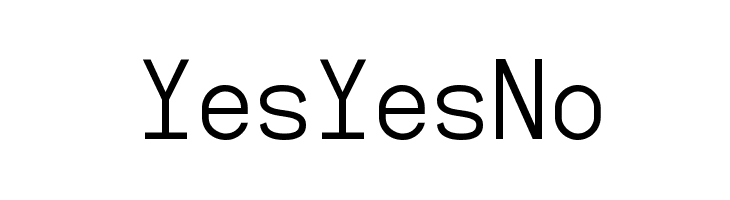 YesYesNo Font