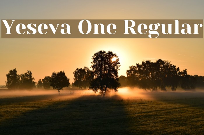 Yeseva One Regular Font examples
