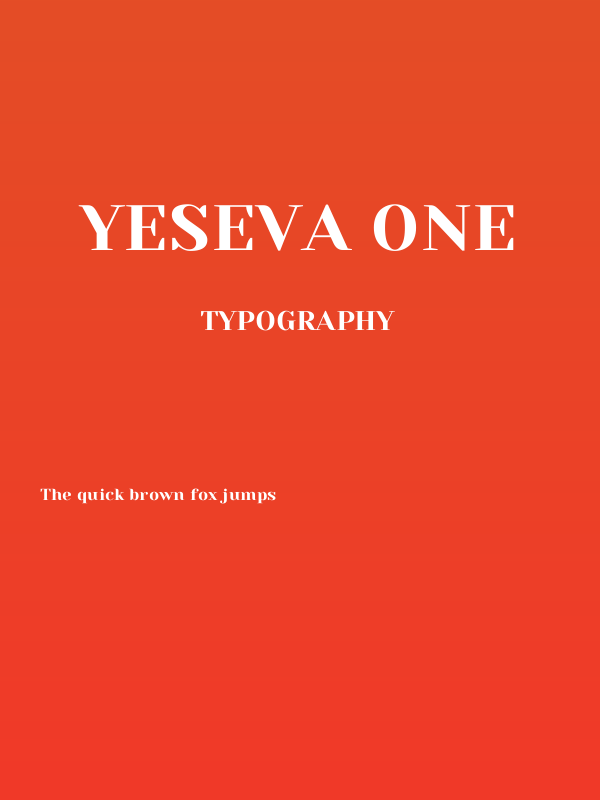 Yeseva One Poster