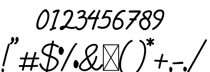 YesieRegular Font OTHER CHARS