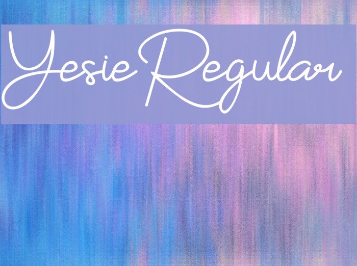 YesieRegular Font examples