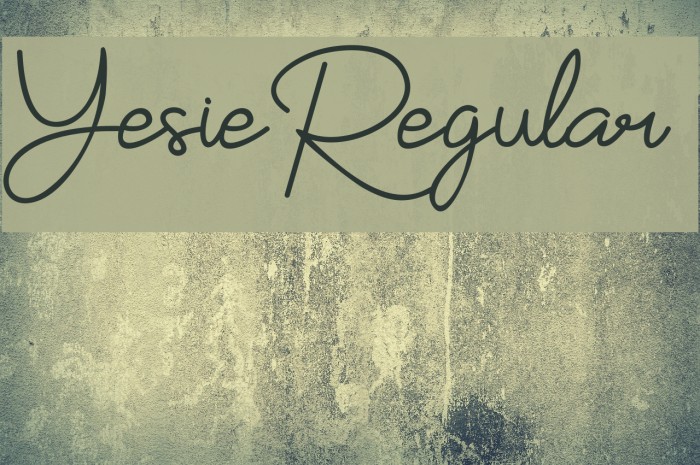 YesieRegular Font examples