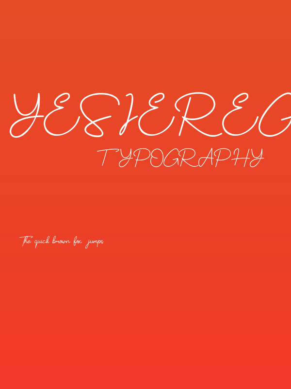 YesieRegular Poster