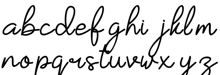 Yesie Font LOWERCASE