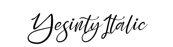 Yesinty Italic  Frei Schriftart Herunterladen
