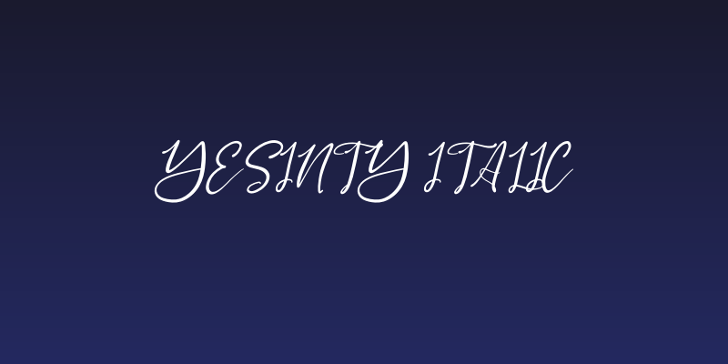 Yesinty Italic Social Header