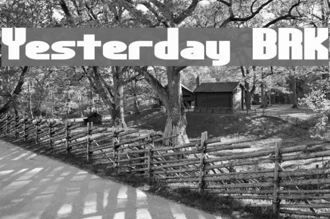 Yesterday BRK Font examples