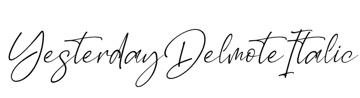 Yesterday Delmote Italic  Frei Schriftart Herunterladen
