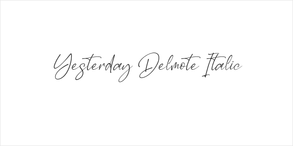 Yesterday Delmote Italic Logo