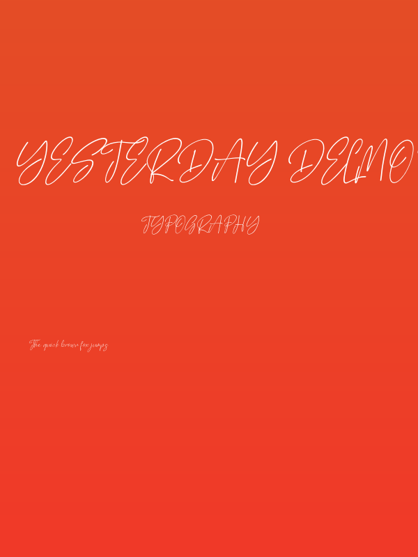 Yesterday Delmote Italic Poster