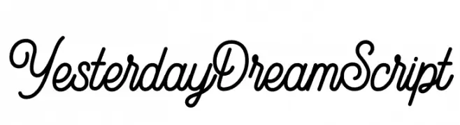 Yesterday Dream Script  フリーフォントのダウンロード