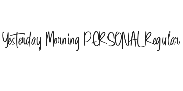 Yesterday Morning PERSONAL Regular Logo