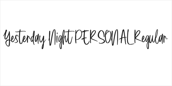 Yesterday Night PERSONAL Regular Logo