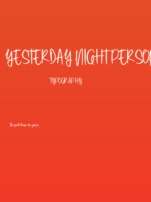 Yesterday Night PERSONAL Regular Poster