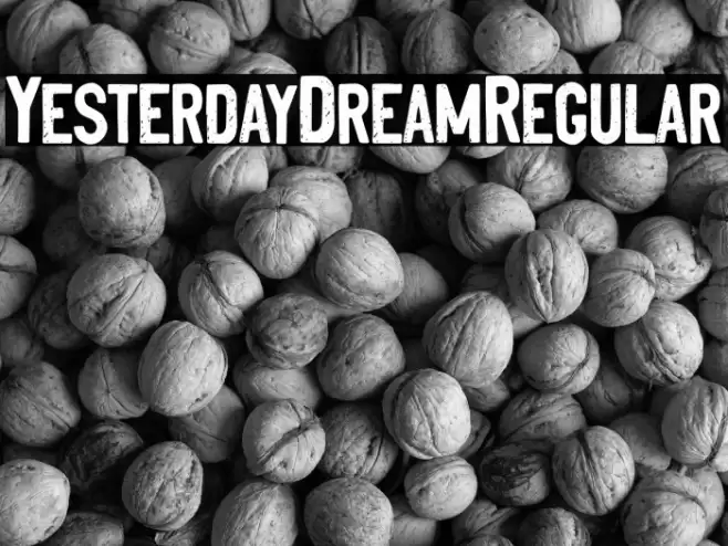 YesterdayDreamRegular Font examples
