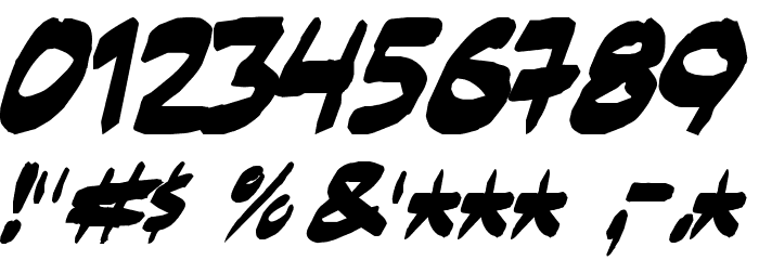 Yesterdays meal Font OTHER CHARS