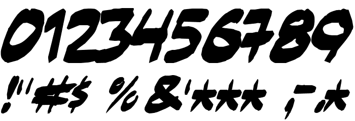 Yesterdays meal Font OTHER CHARS