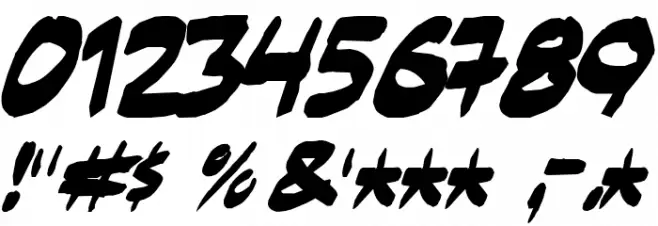 Yesterdays meal Font OTHER CHARS