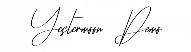Yestermoon Demo  Frei Schriftart Herunterladen