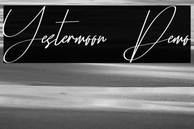 Yestermoon Demo Font examples