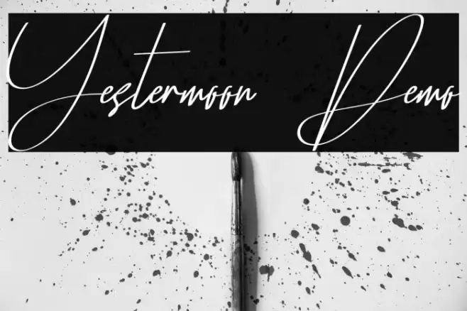 Yestermoon Demo Font examples