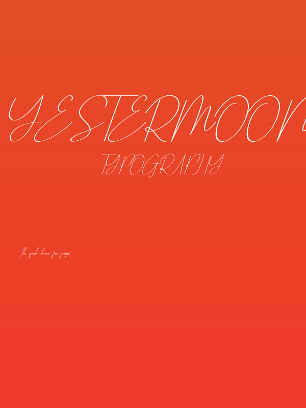 Yestermoon Demo Poster