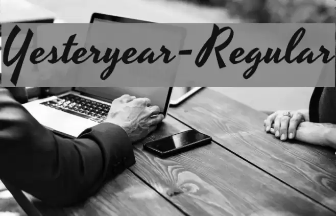 Yesteryear-Regular Schriftart examples