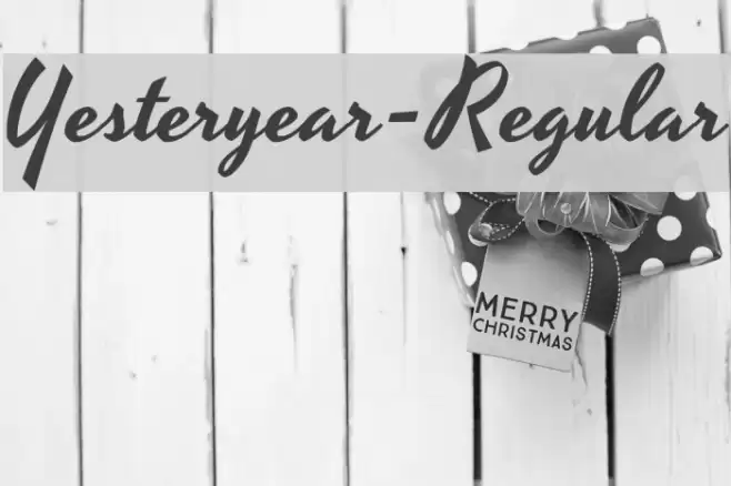 Yesteryear-Regular Schriftart examples